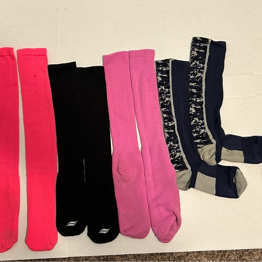 11 Pairs Softball Baseball Socks Bundle - Great for Practice/Game - Mixed Colors